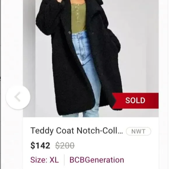 NWT Size Large White Teddy Shacket - Picture 6 of 6